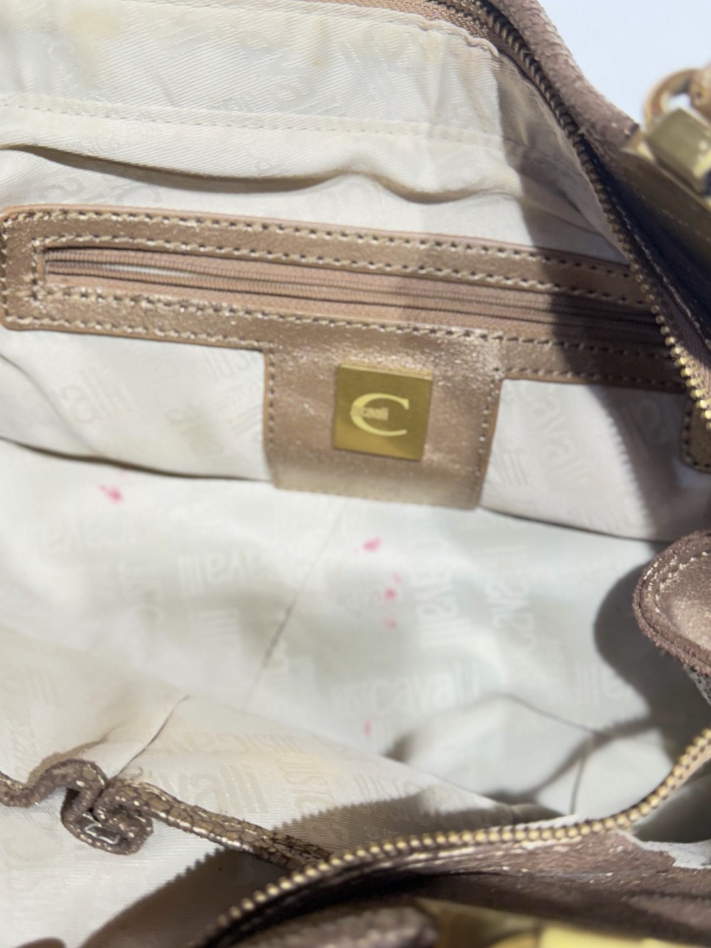 Just Cavalli Metallic Bronze Shoulder Bag - Picture 12 of 14